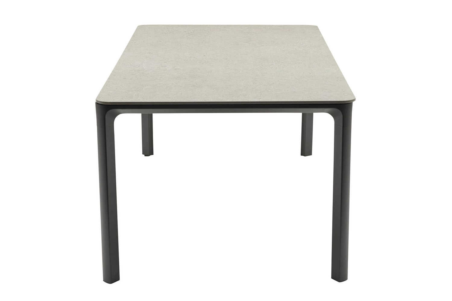 Gartentisch Pierre Esstisch Terrassentisch 160x90x75cm Aluminium/Sintered Stone Steingrau