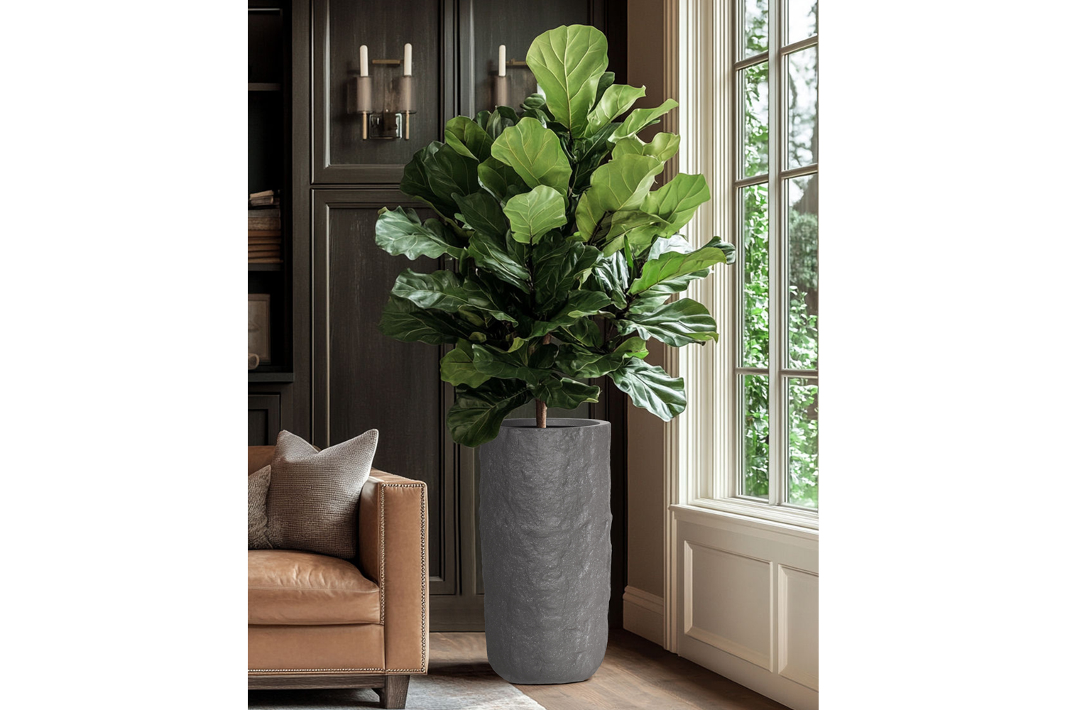 Pflanzgefäß The Rock Pflanzkasten Blumenkasten 36x72 cm Grau-Gepunktet