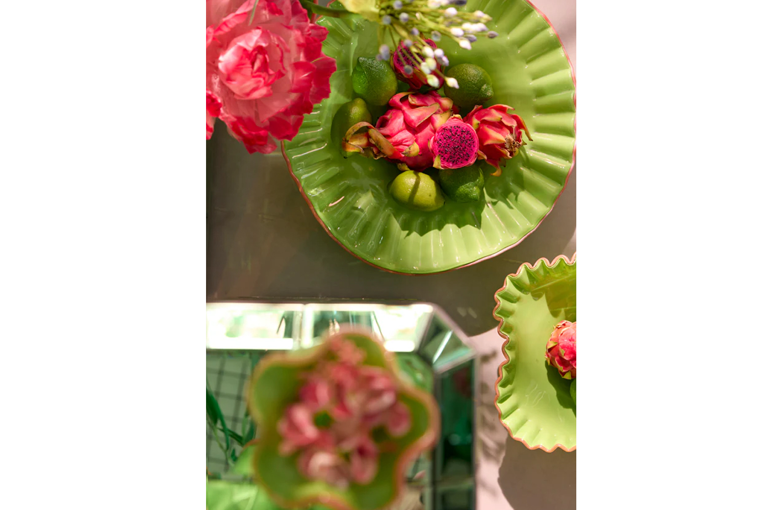 Dekoschale Schale BERANE von Light & Living Ø42x12 cm Glas Grün-Pink Dekoschale Schale BERANE von Light & Living Ø42x12 cm Glas Grün-Pink