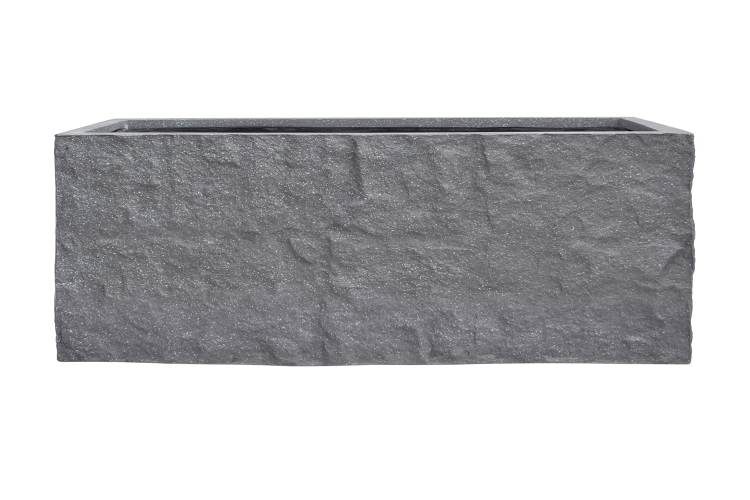 Pflanzgefäß The Rock Pflanzkasten Blumenkasten 20x64x20 cm Grau-Gepunktet Pflanzgefäß The Rock Pflanzkasten Blumenkasten 20x64x20 cm Steinoptik Grau