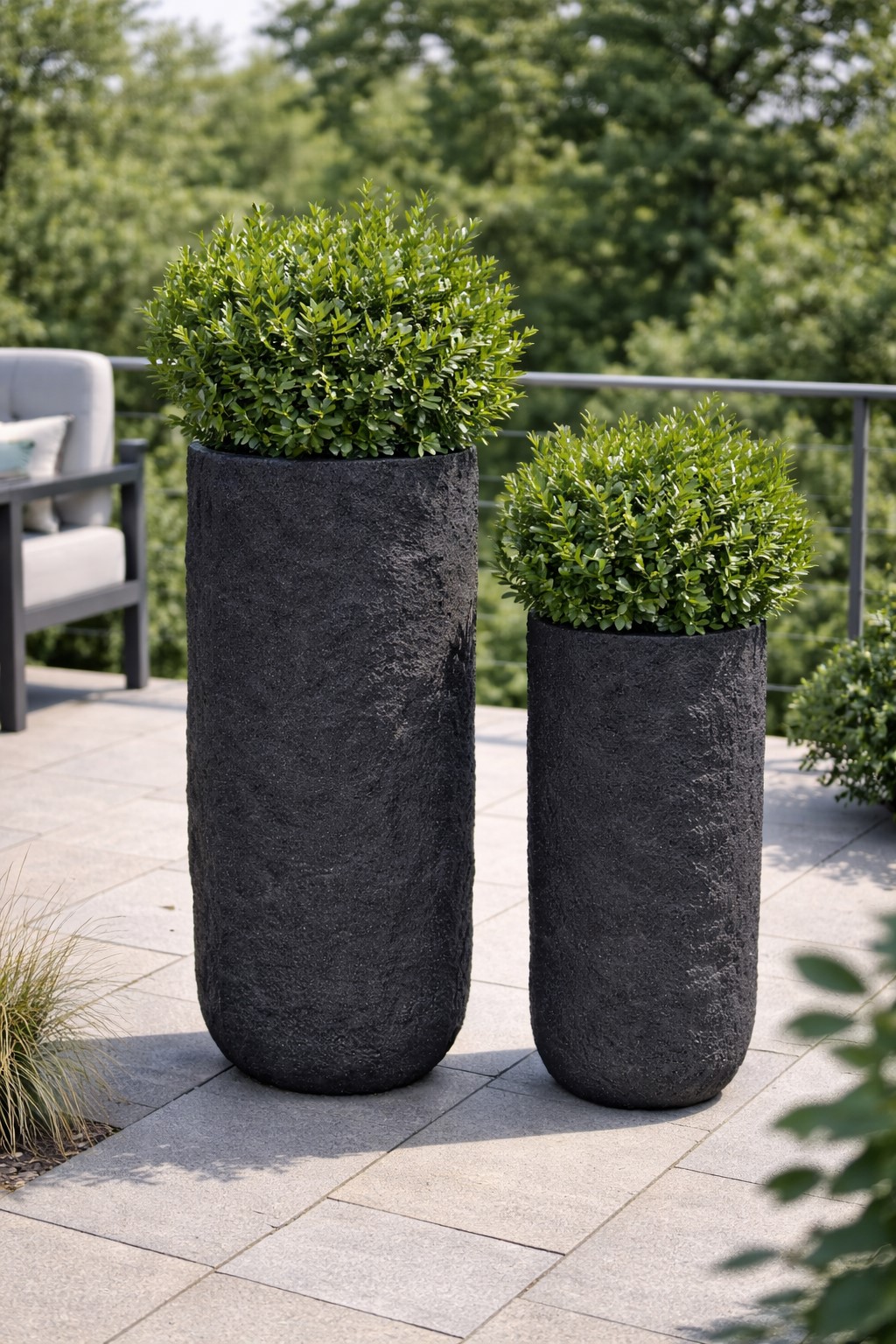 Pflanzgefäß The Rock Pflanzkasten Blumenkasten 29x55 cm Steinoptik Anthrazit Pflanzgefäß The Rock Pflanzkasten Blumenkasten 29x55 cm Steinoptik Anthrazit