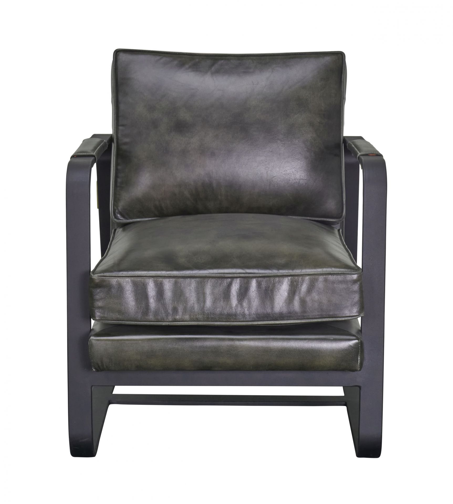 Ledersessel Jano Clubsessel Industrial Leder Antik Grün Armlehnstuhl