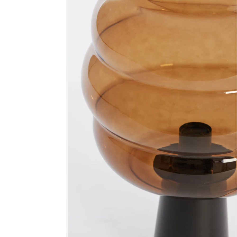 Tischleuchte MISTY von Light & Living Ø30x46 cm Lampe braunes Glas-schwarz Tischleuchte MISTY von Light & Living Ø30x46 cm Lampe braunes Glas-schwarz