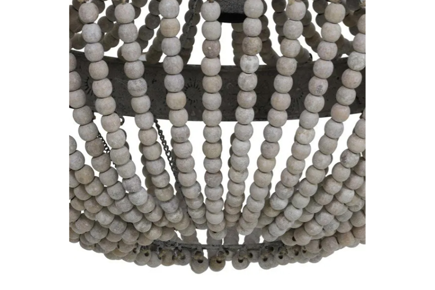 Deckenleuchte Hängeleuchte LUNA von Light & Living Lampe mit Perlen Ø35,5x45 cm Alt Weiß Deckenleuchte Hängeleuchte LUNA von Light & Living Lampe mit Perlen Ø35,5x45 cm Alt Weiß