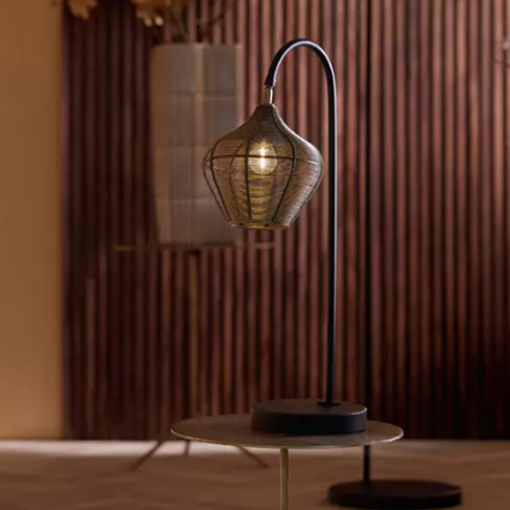 Tischleuchte ALVARO von Light & Living Lampe 27x20x61 cm Bronze-Schwarz