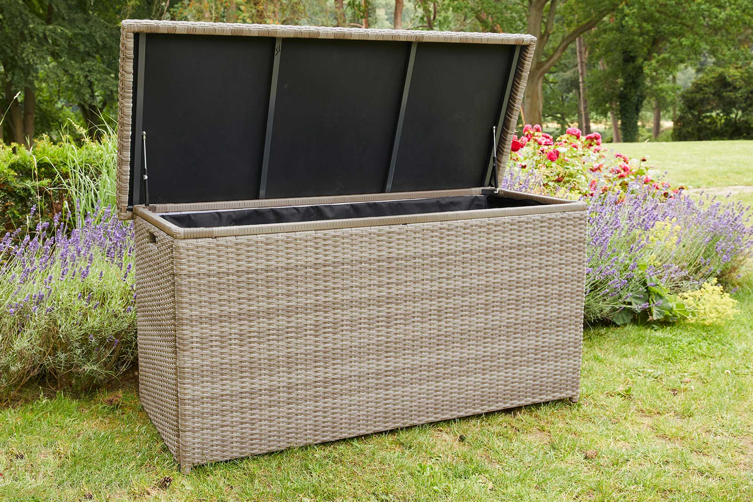 Aufbewahrungsbox Topeka Kissenbox Gartentruhe 152x68 cm Natur Aufbewahrungsbox Topeka Kissenbox Gartentruhe 152x68 cm Natur