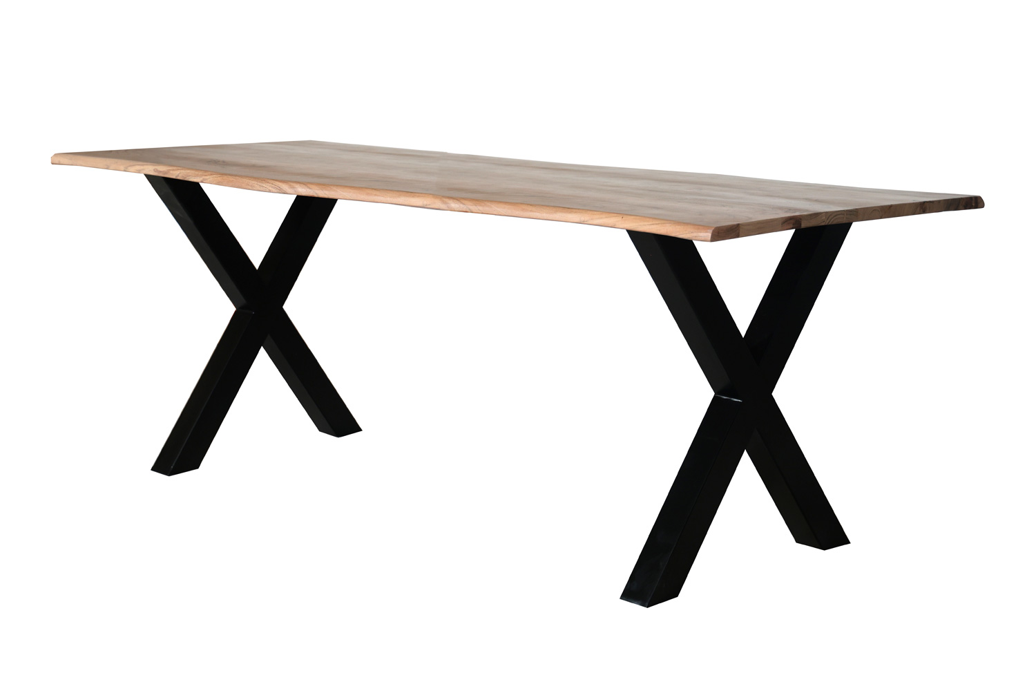 264053MW-esstisch-akazie-180x90-x-beine_2.jpg Esstisch Madrid 180x90 cm Massivholz Baumkante X-Beine Holztisch Akazienholz