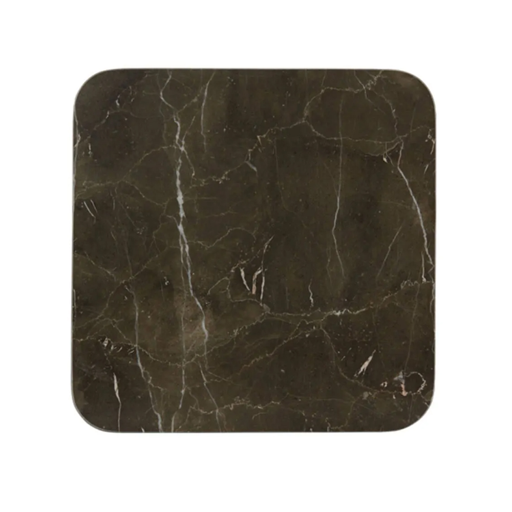 Schale auf Fuß LABADE von Light & Living 33x33x6,5 cm Servierplatte Marmor+Bronze Schale auf Fuß LABADE von Light & Living 33x33x6,5 cm Servierplatte Marmor+Bronze