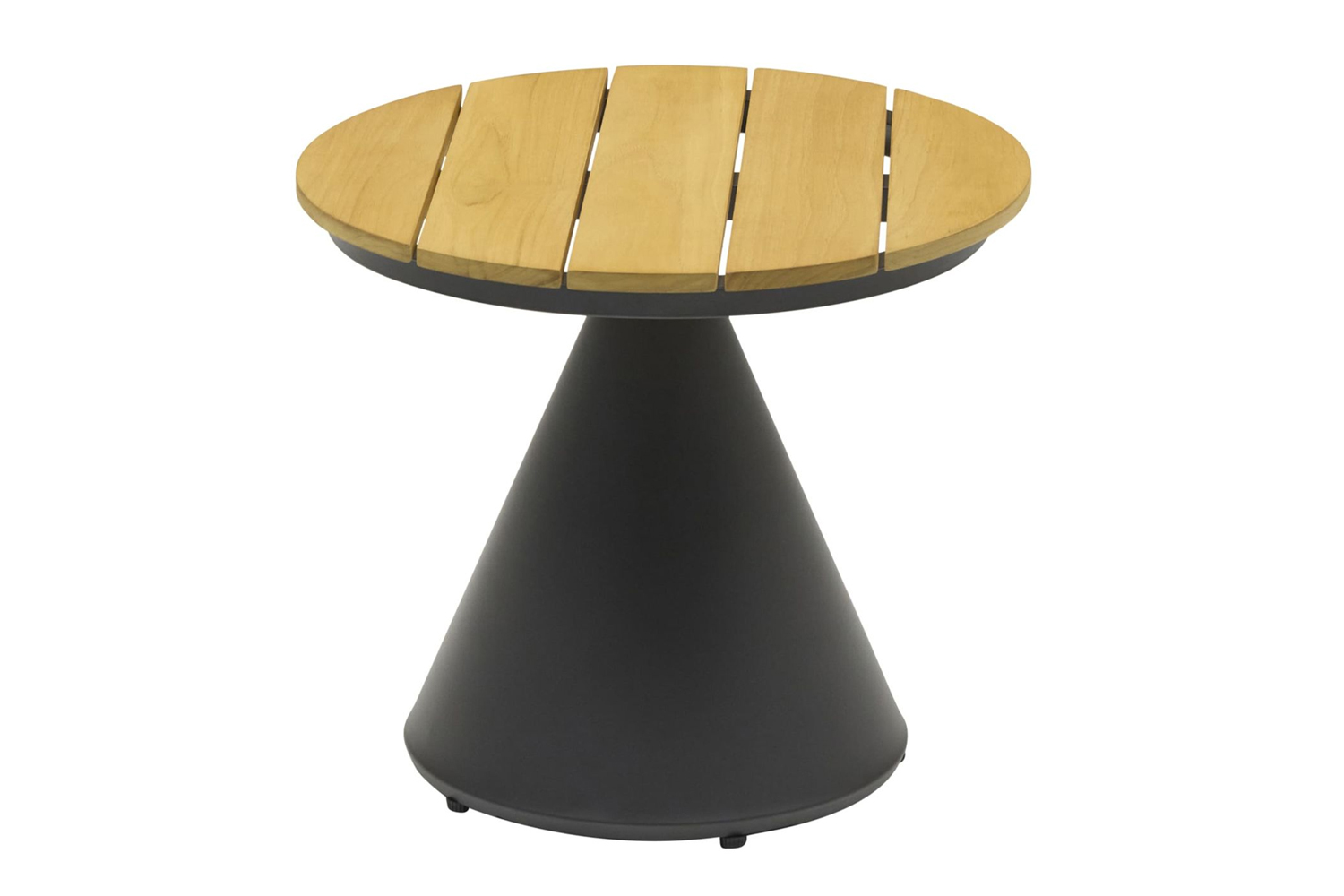 Couchtisch Madison Beistelltisch Gartentisch Ø50x43 cm Rund Teakholz Aluminium