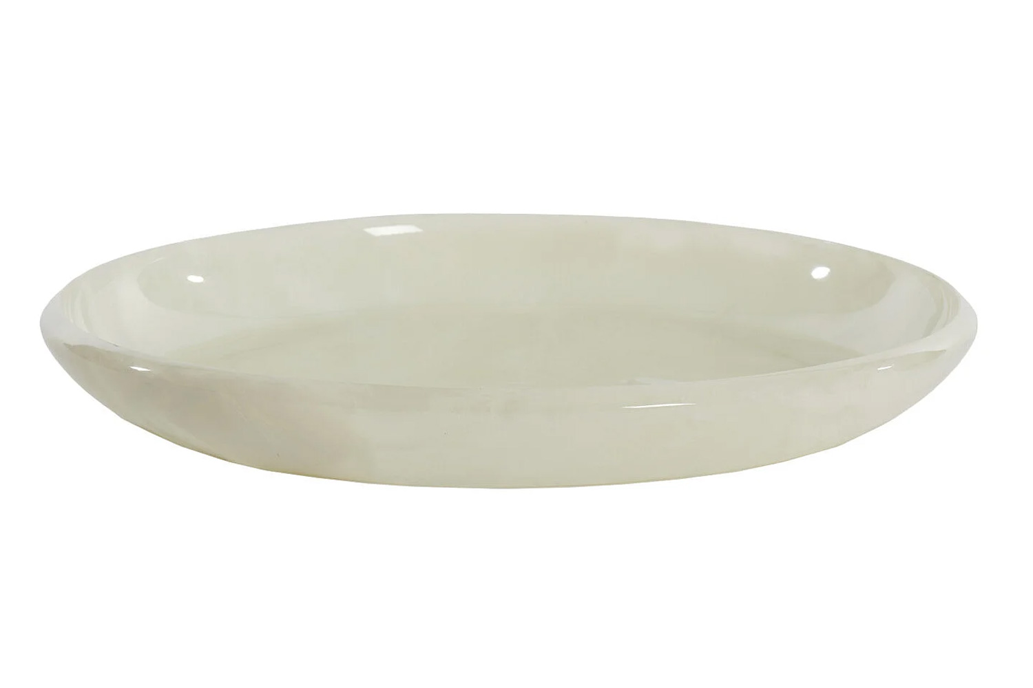 Dekoschale Schale BELAWAN von Light & Living Ø44x4 cm Kunststoff Creme