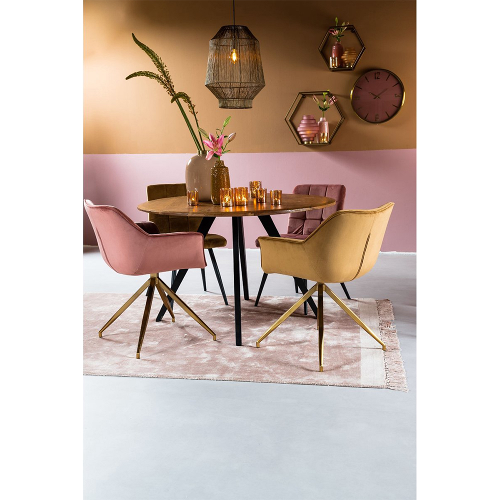 Wanduhr MINTURI Ø51 cm von Light & Living Uhr Altrosa-Gold Wanduhr MINTURI Ø51 cm von Light & Living Uhr Altrosa-Gold