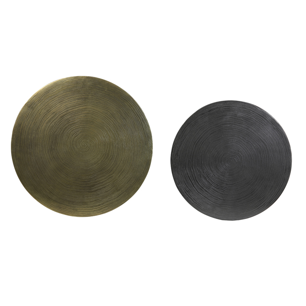 Beistelltisch Säule PRIMO von Light & Living 2er Set Schwarz-Bronze