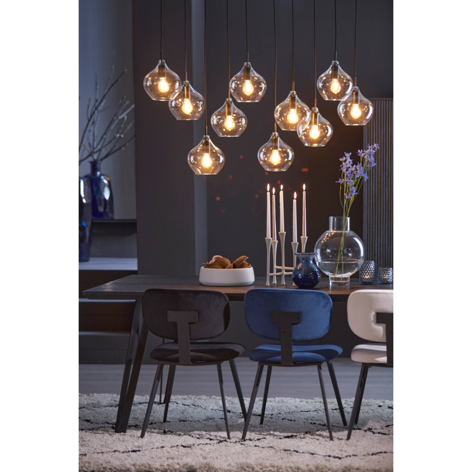 Deckenleuchte Hängeleuchte RAKEL von Light & Living Lampe 10 Lichtpunkte Schwarz