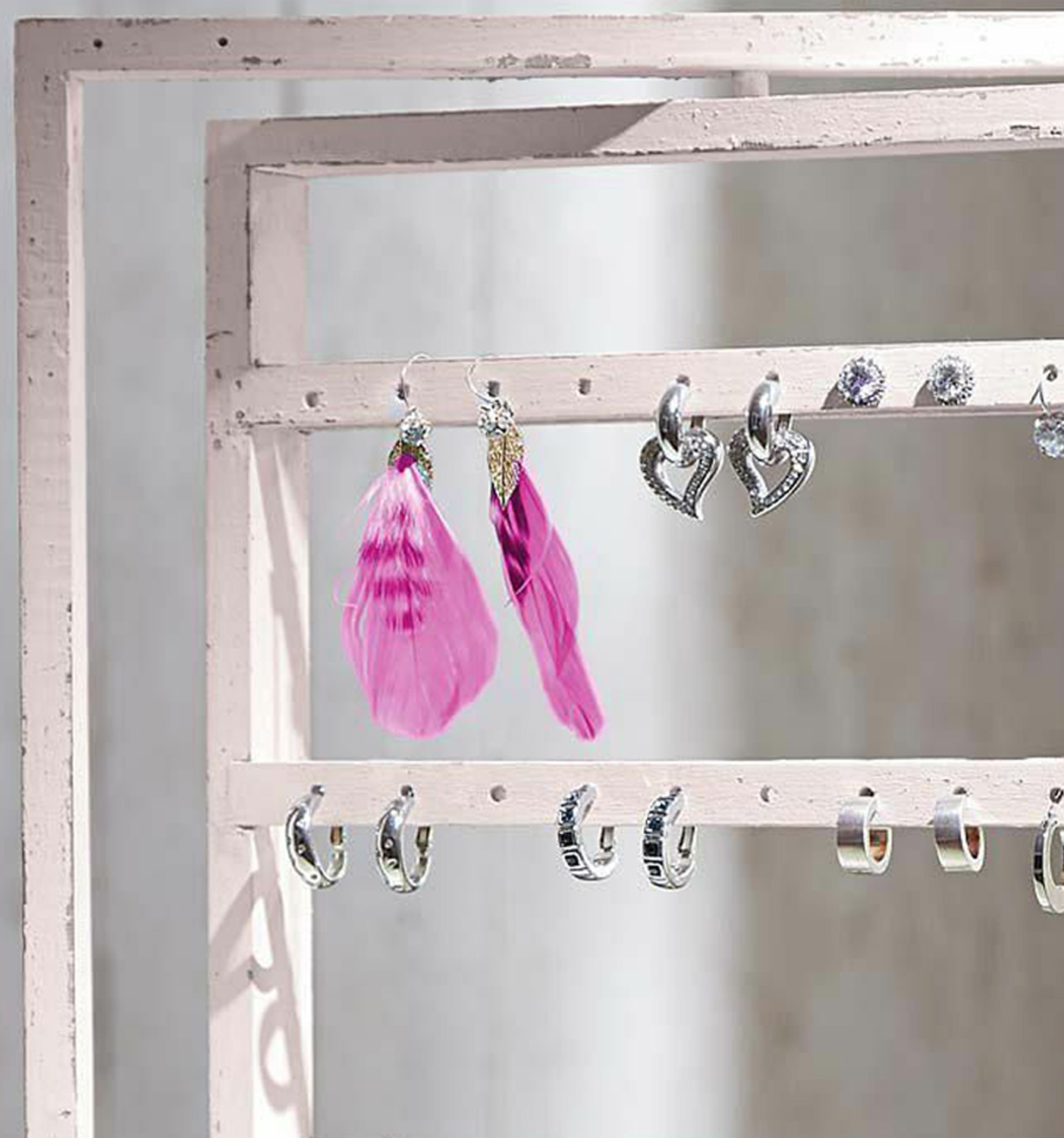 Schmuckständer Ohrringhalter Impressionen Shabby 15 paar Ohrringe