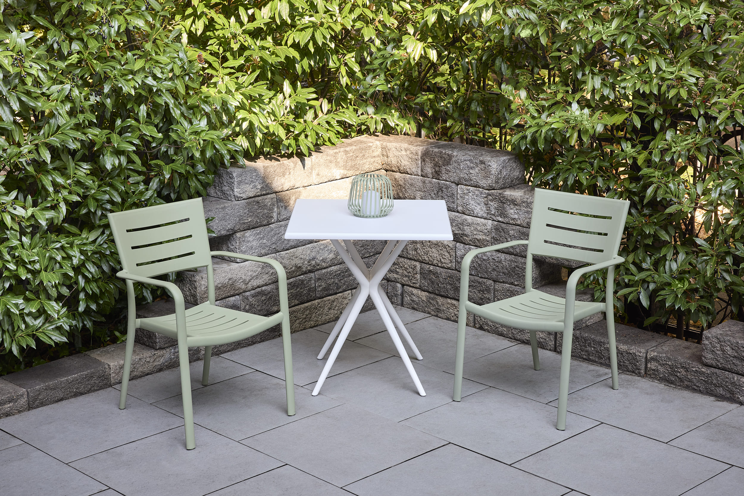 Stapelstuhl Moroni Gartenstuhl Bistrostuhl Kunststoffstuhl Grün