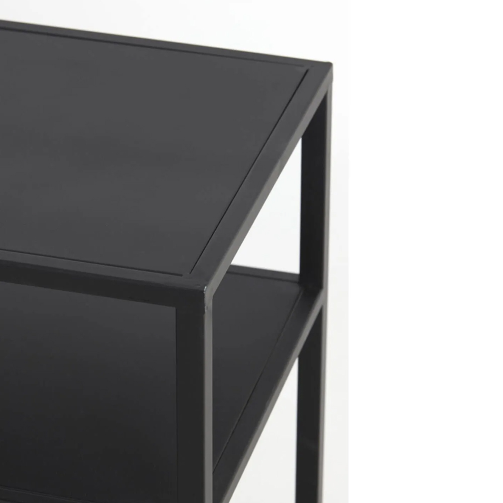 Konsolentisch YVANA von Light & Living 141x37x81 cm Regal Matt Schwarz Konsolentisch YVANA von Light & Living 141x37x81 cm Regal Matt Schwarz