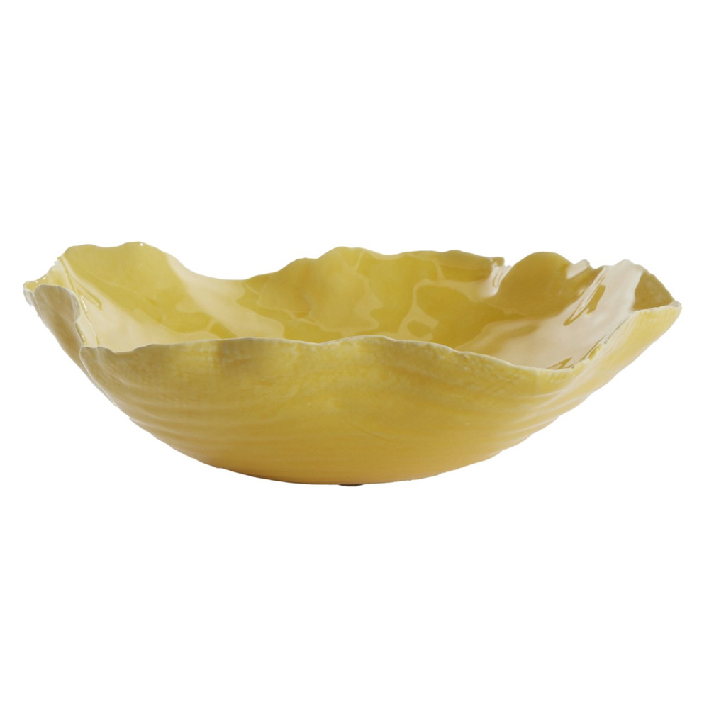 Dekoschale Schale BANDA von Light & Living 34x31x11 cm Keramik Gelb