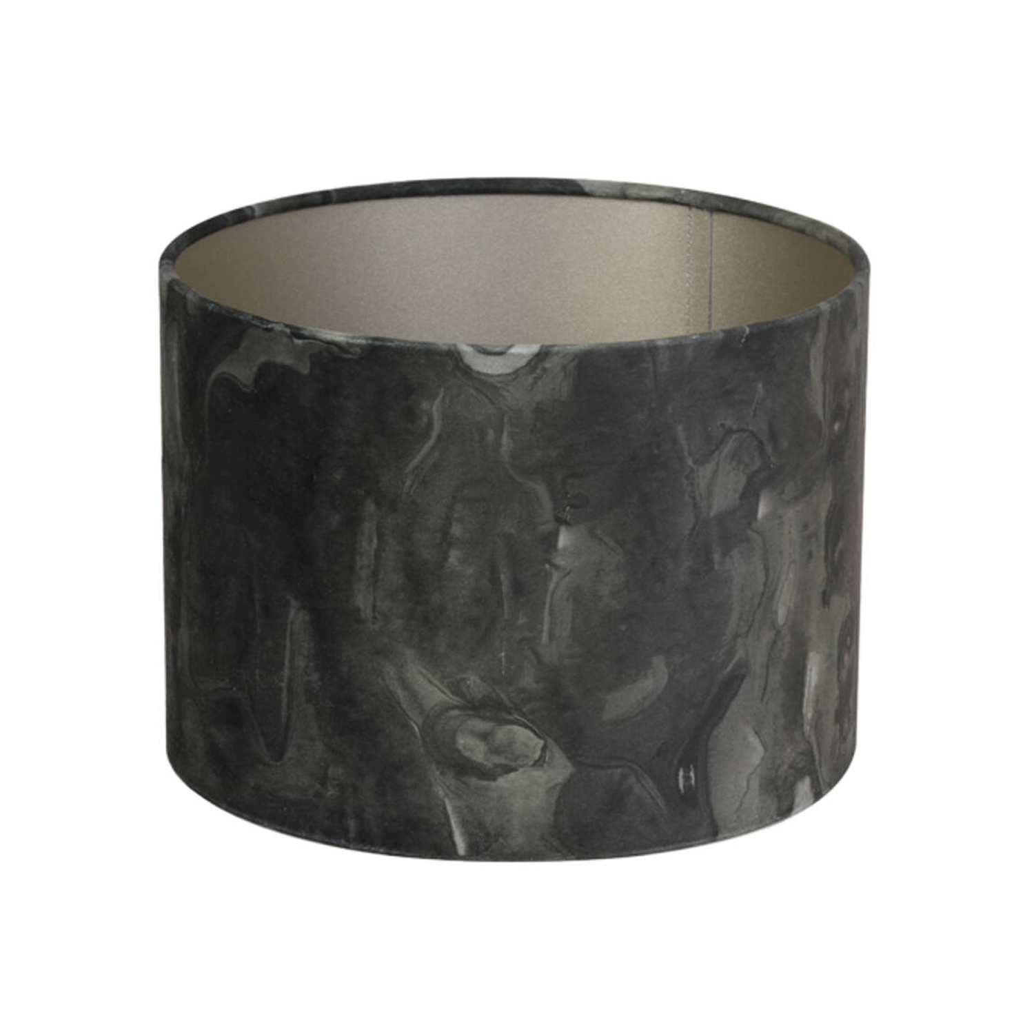 Lampenschirm Zylinder MARBLE von Light & Living Samt Grün Marmoriert Ø30x21 cm