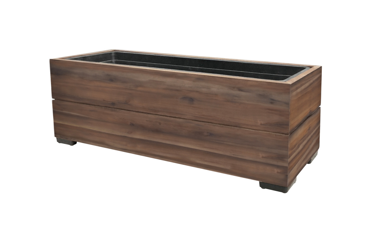 Pflanzgefäß Colorado 1 Pflanzkasten Blumenkasten Akazienholz 20,5x62 cm mit Einsatz Pflanzgefäß Colorado 1 Pflanzkasten Blumenkasten Akazienholz 20,5x62 cm mit Einsatz