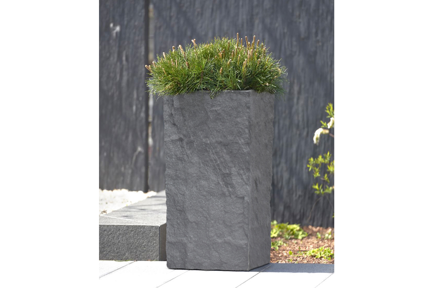 Pflanzgefäß The Rock Pflanzkasten Blumenkasten 36x72 cm Grau-Gepunktet
