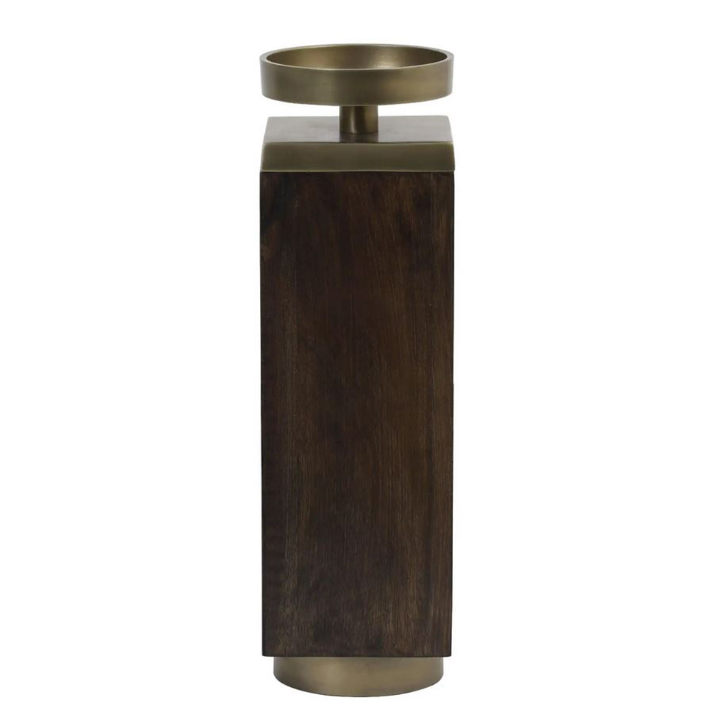 Kerzenständer BURATA von Light & Living Kerzenhalter 12x12x38 cm Braun/Bronze