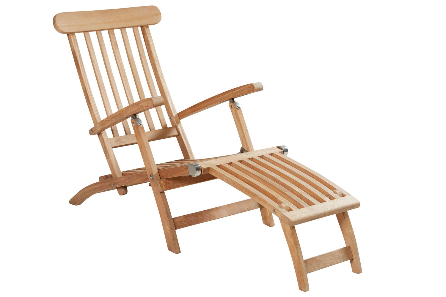 Gartenliege Colorado Deckchair klappbar Teak Natur 160x59x88 cm Gartenliege Colorado Deckchair klappbar Teak Natur 160x59x88 cm