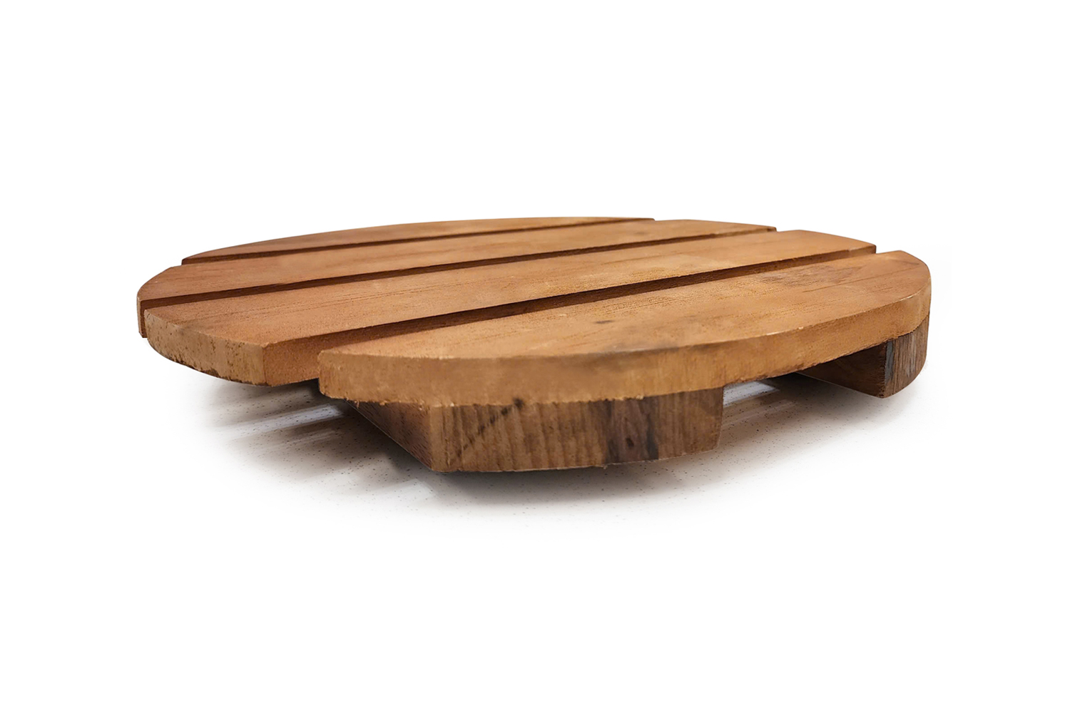 Pflanzenroller Blumenroller mit versteckten Rollen rund Akazienholz Ø30 cm Pflanzenroller Blumenroller mit versteckten Rollen rund Akazienholz Ø30 cm