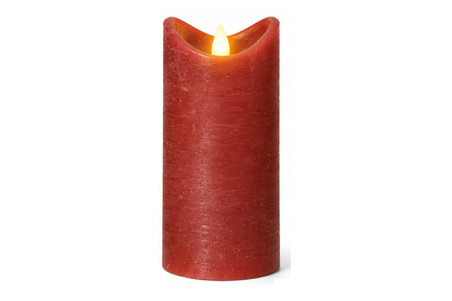0013400-led-kerzen-echtwachs-stumpenkerze-rustikal-rot_2.jpg LED-Kerze Ø7,5x15 cm Echtwachs Stumpenkerze Rustikal Timer Rot
