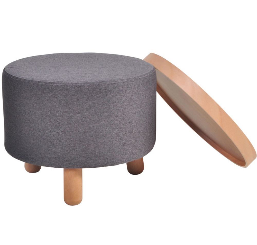 Molde Hocker Beistelltisch mit Tablett grau Molde Hocker Beistelltisch mit Tablett grau