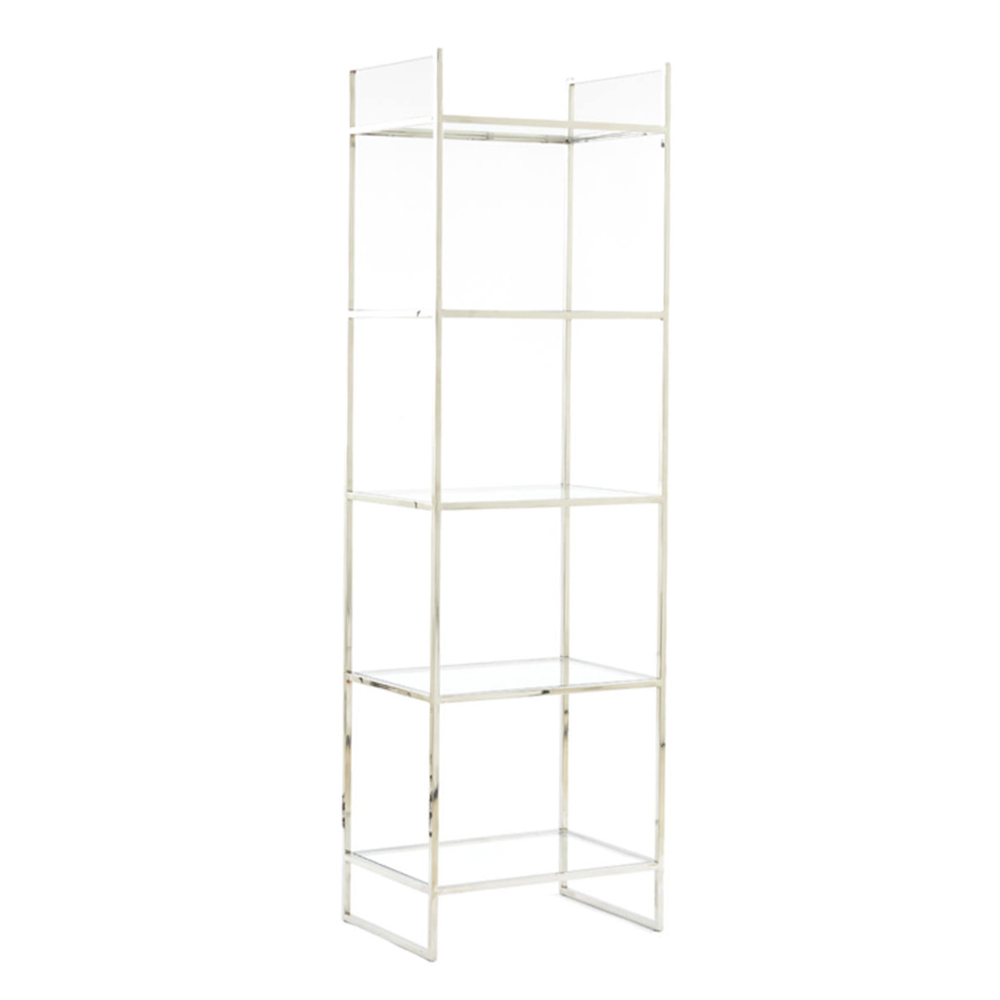 Standregal MARIKI von Light & Living 55x40x180 cm Schrank offen Glas-Nickel