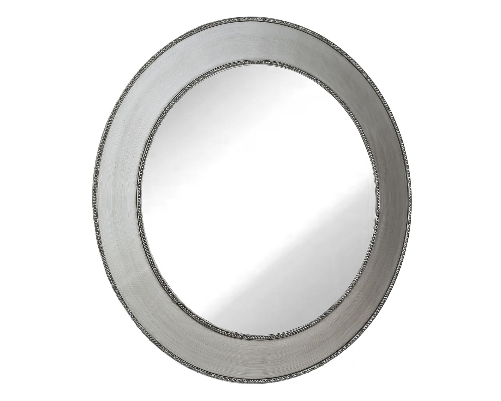 Wandspiegel »Antik« Ø90 cm silber im Landhaus-Stil rund XL Flurspiegel Wandspiegel »Antik« Ø90 cm silber im Landhaus-Stil rund XL Flurspiegel