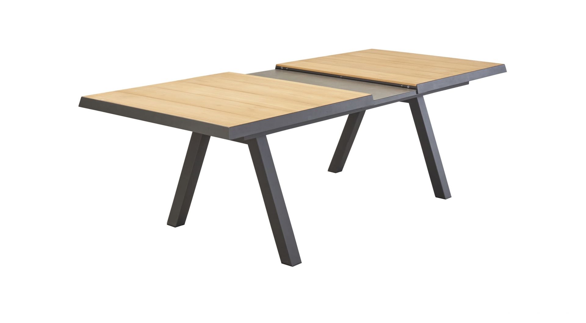 Gartentisch Texas Ausziehtisch mit Synchronauszug Teakholz 200/260x100cm