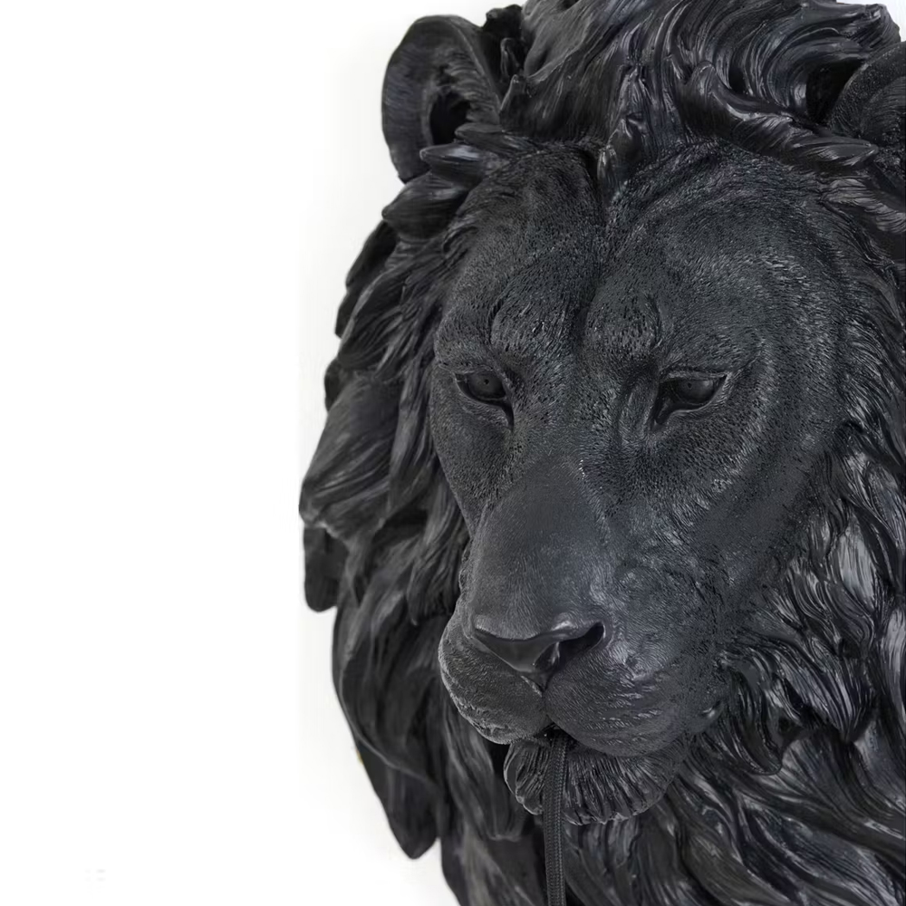 Wandleuchte LION von Light & Living 33,5x19x40,5 cm Lampe Matt Schwarz Wandleuchte LION von Light & Living 33,5x19x40,5 cm Lampe Matt Schwarz