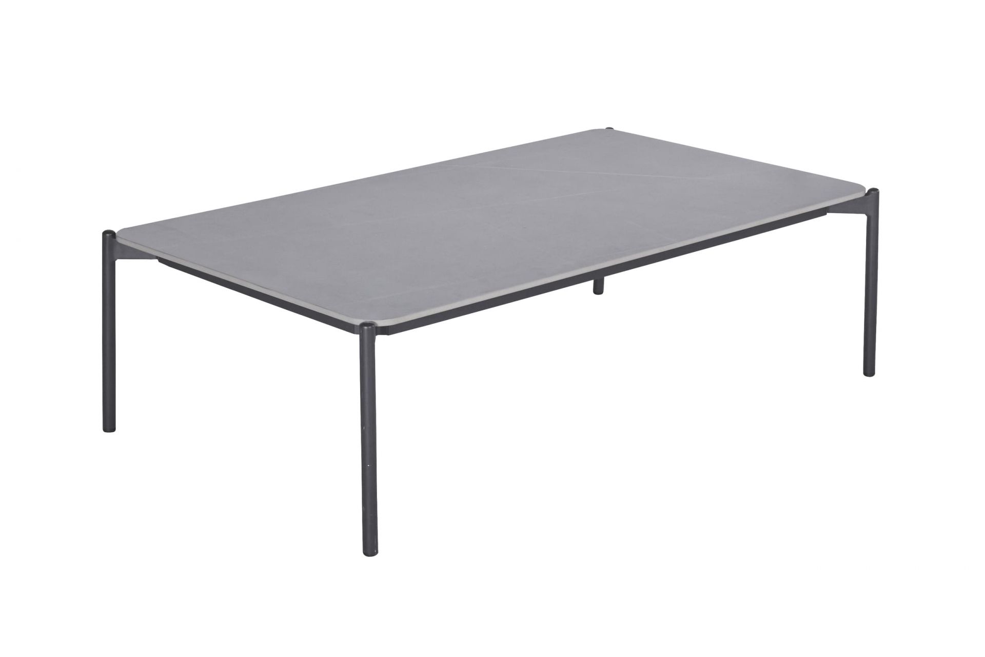 Gartentisch Balu Loungetisch 120x70 cm grau Aluminium/sintered stone