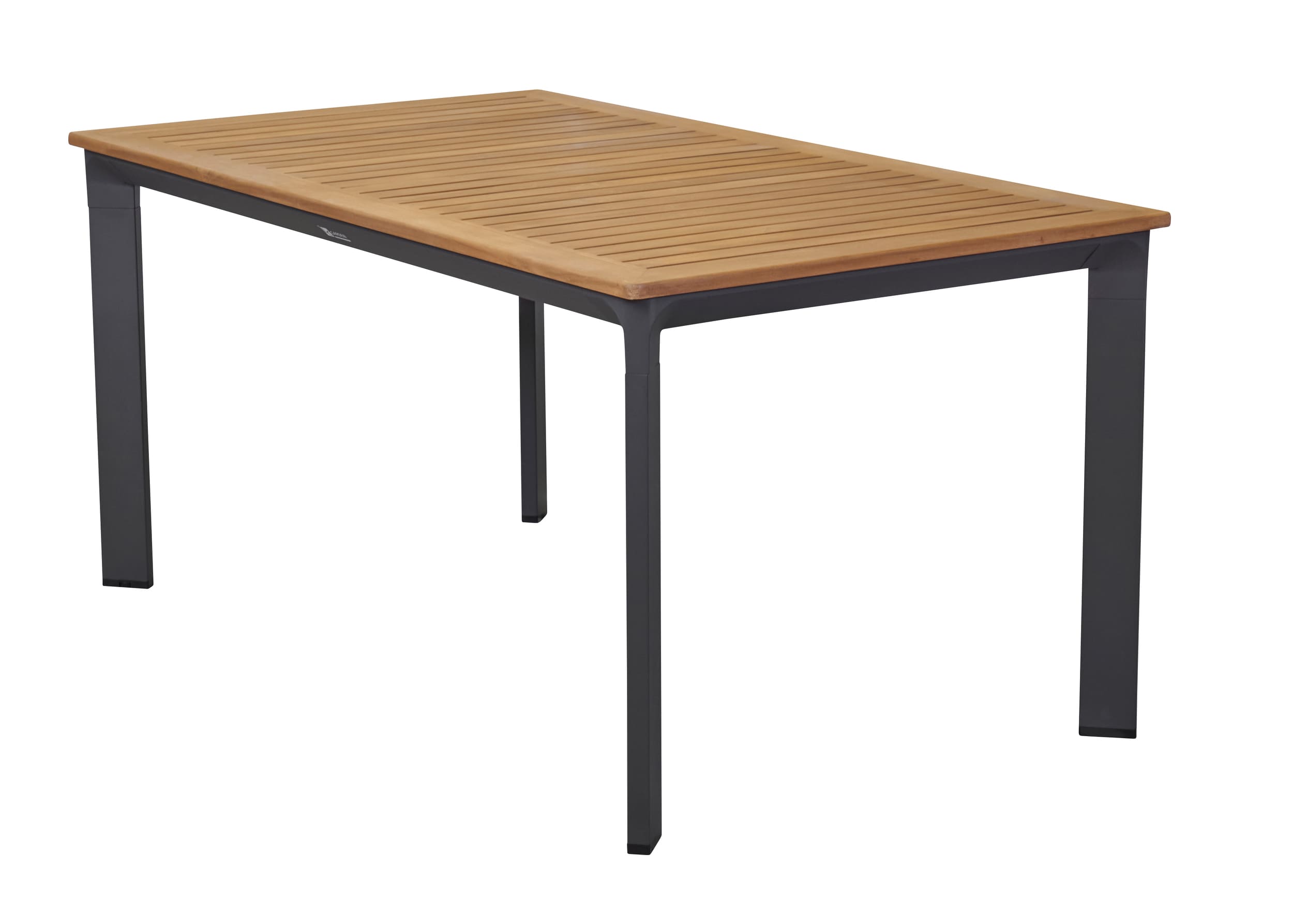 Gartentisch New Jersey Esstisch Terassentisch anthrazit/Teak 160 x 90 cm