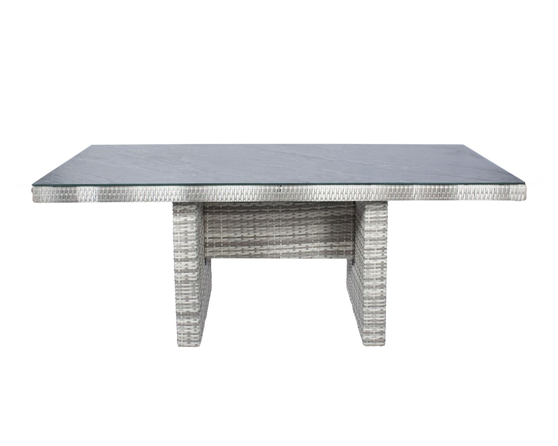 Gartentisch Boston Esstisch Wangentisch Dining Glas-Keramik 192 x 90 cm weiß-grau Gartentisch Boston Esstisch Wangentisch Dining Glas-Keramik 192 x 90 cm weiß-grau