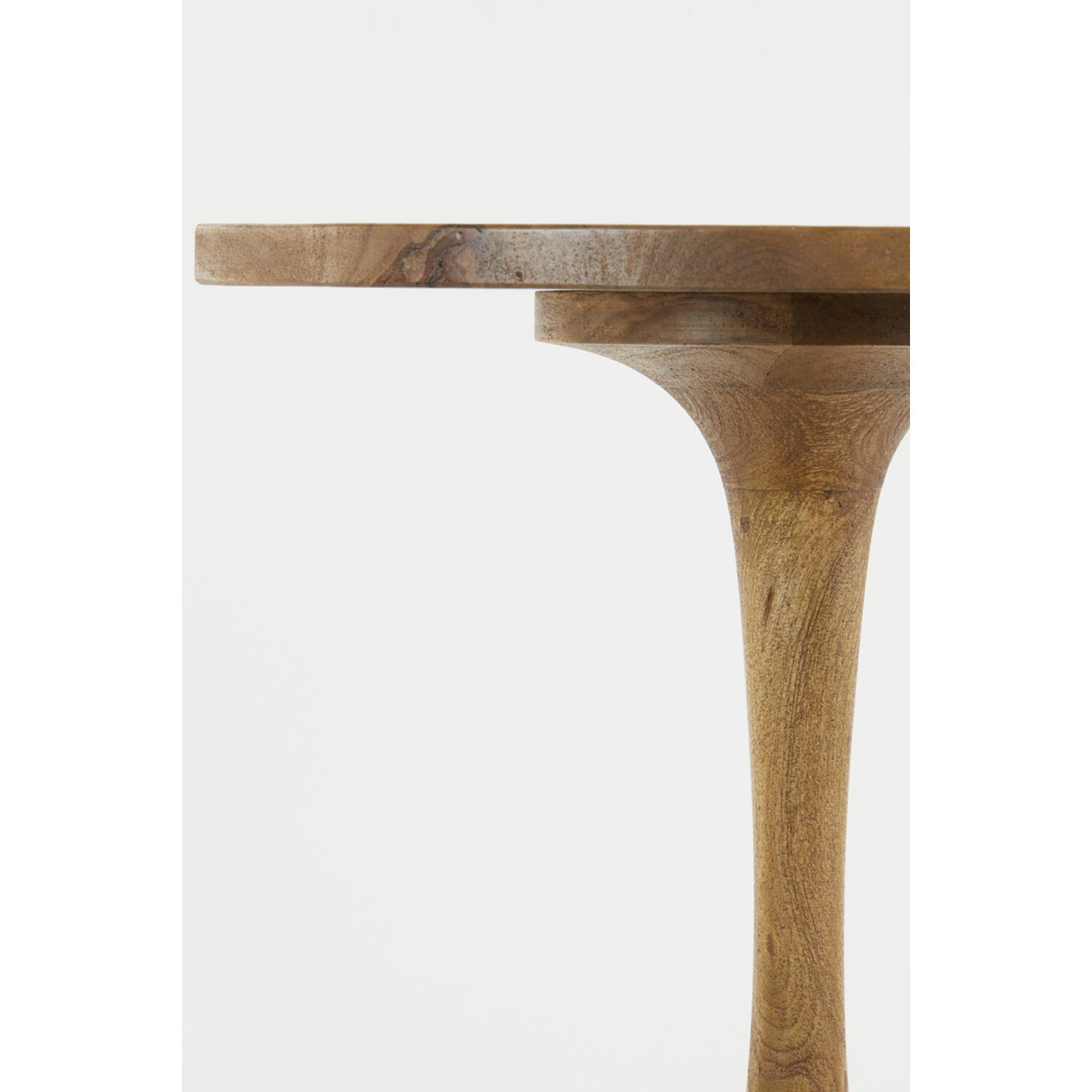 Beistelltisch BICABA von Light & Living Ø50x55 cm Holz Matt dunkel Braun