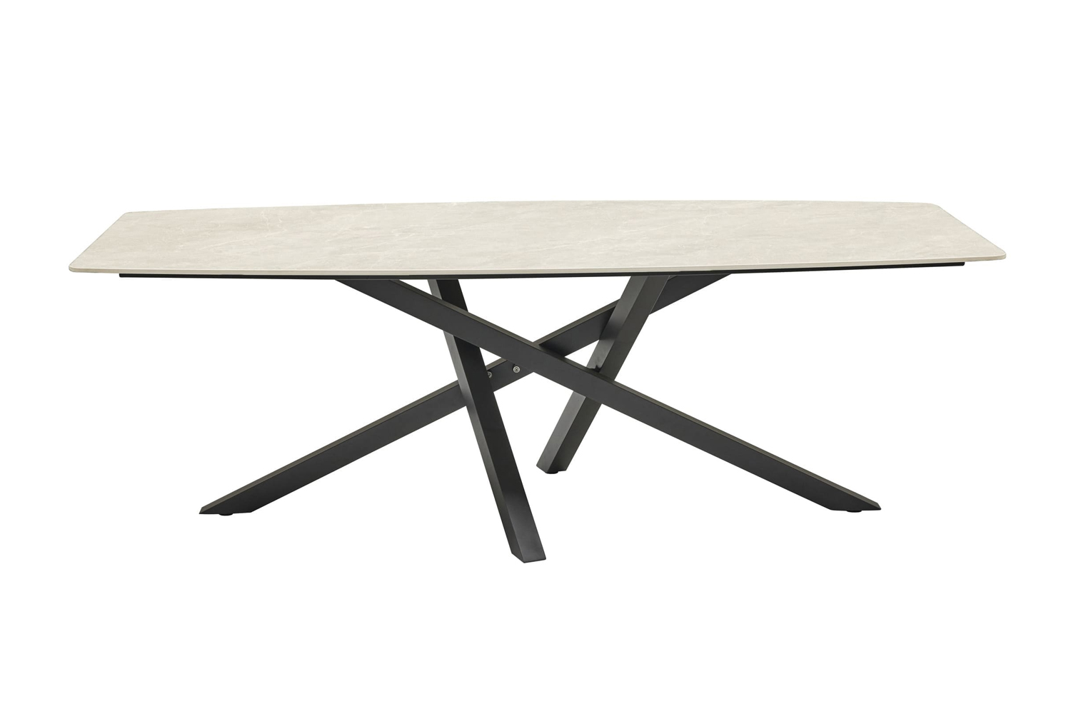 Gartentisch Concord Esstisch Terrassentisch 200x100x75cm sintered stone Anthrazit-Beige