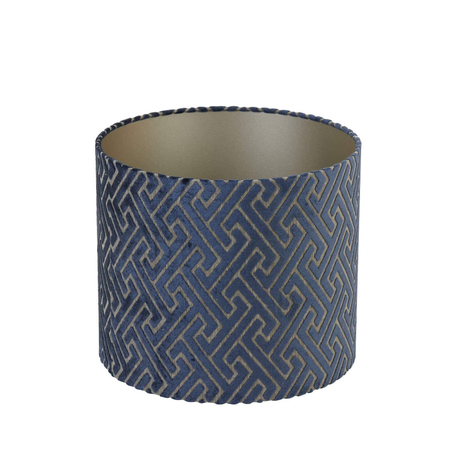 Lampenschirm Zylinder MAZE von Light & Living dunkelblau-taupe Ø35x30 cm Lampenschirm Zylinder MAZE von Light & Living dunkelblau-taupe Ø35x30 cm