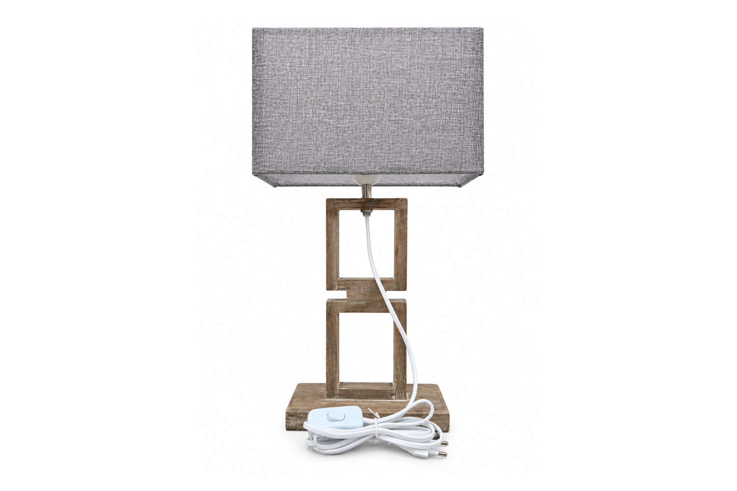Tischleuchte ARTE 28x13x48 cm Lampe Holz Braun-Grau