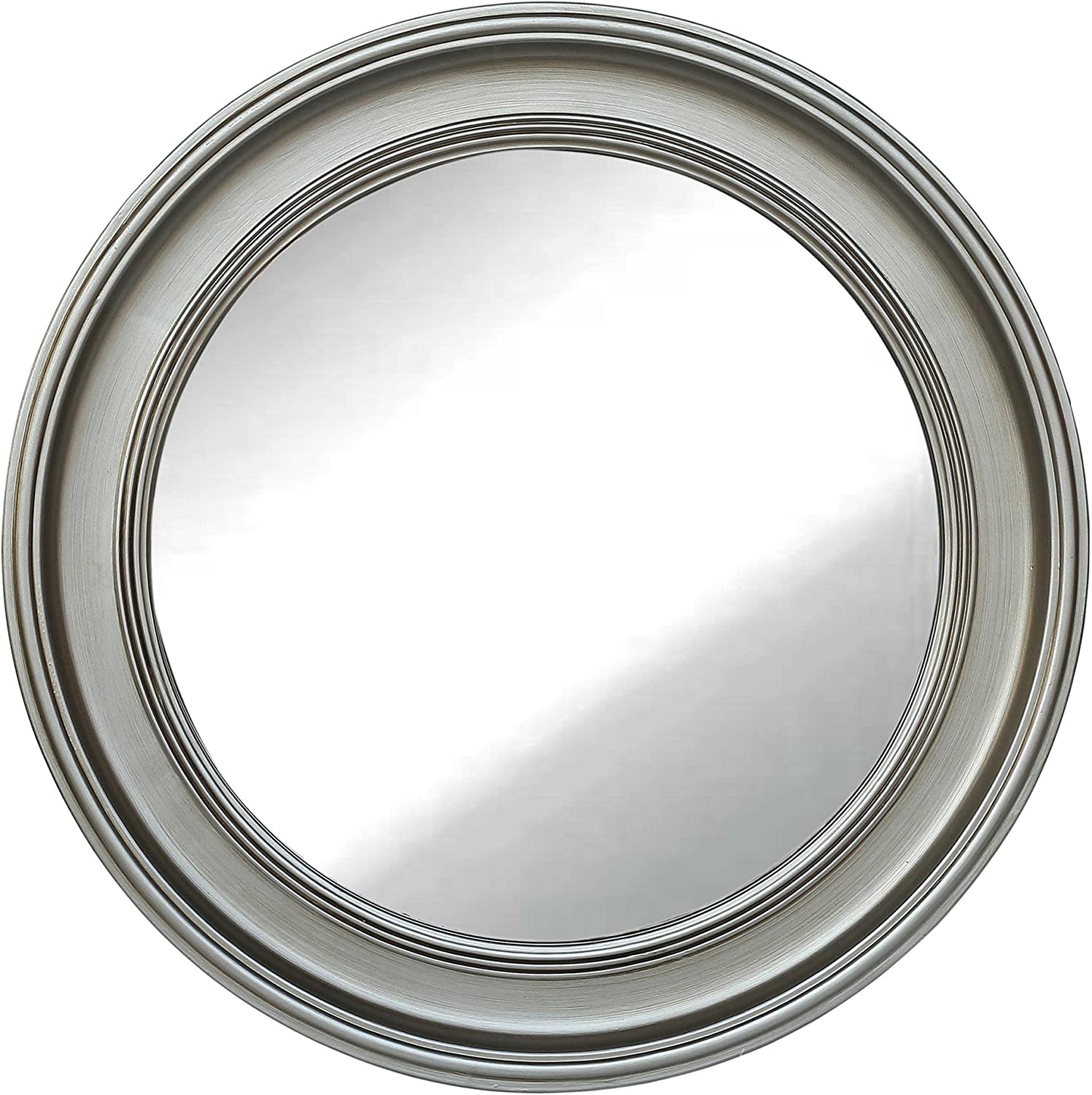 Wandspiegel »Schlicht« Ø60 cm silber im Landhaus-Stil rund Flurspiegel Wandspiegel »Schlicht« Ø60 cm silber im Landhaus-Stil rund Flurspiegel