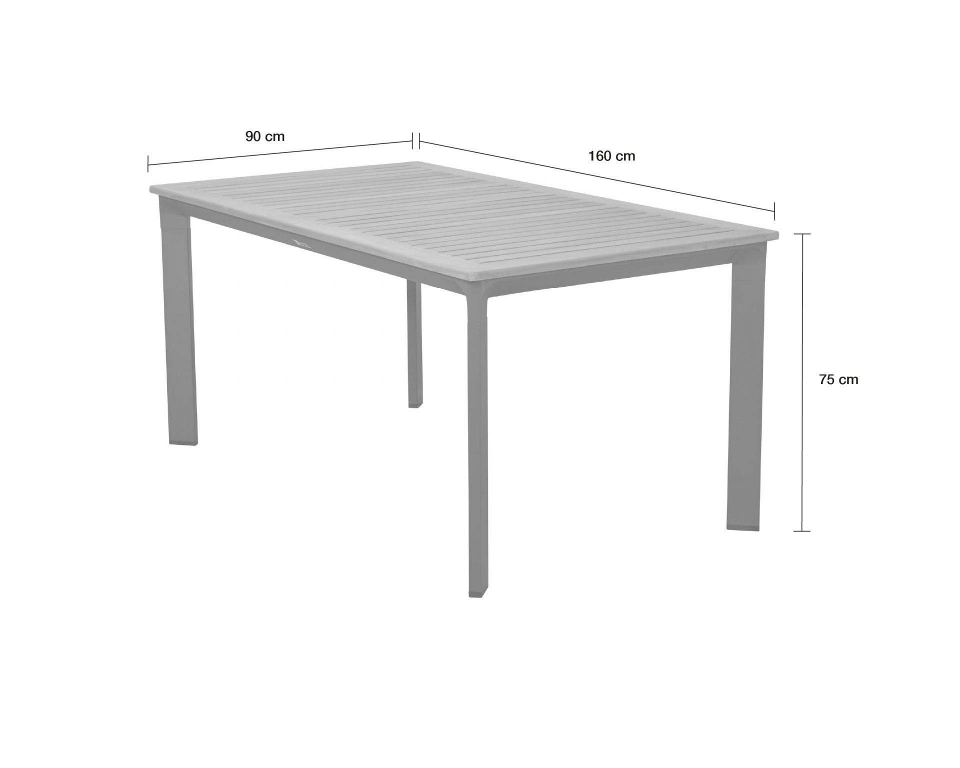 Gartentisch New Jersey Esstisch Terassentisch anthrazit/Teak 200 x 100 cm Gartentisch New Jersey Esstisch Terassentisch anthrazit/Teak 160 x 90 cm