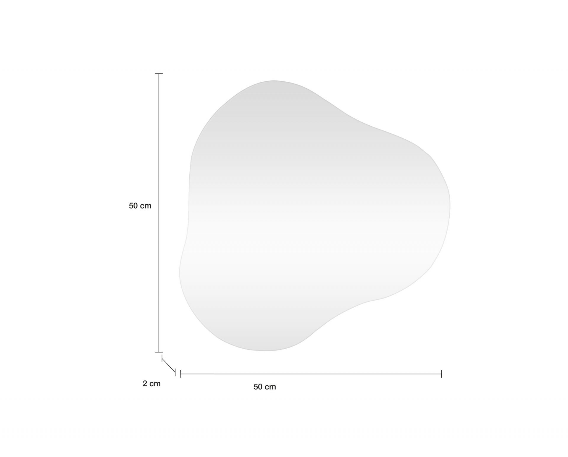 Asymmetrischer Wandspiegel rahmenlos Tropfen Spiegel Schminkspiegel