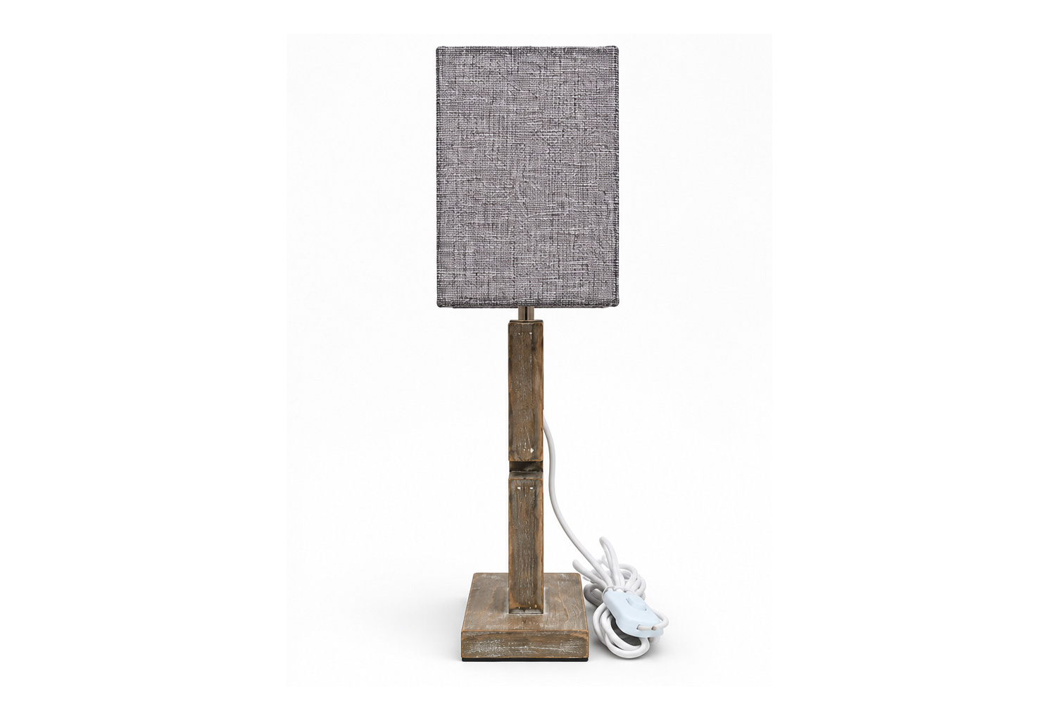 Tischleuchte ARTE 28x13x48 cm Lampe Holz Braun-Grau