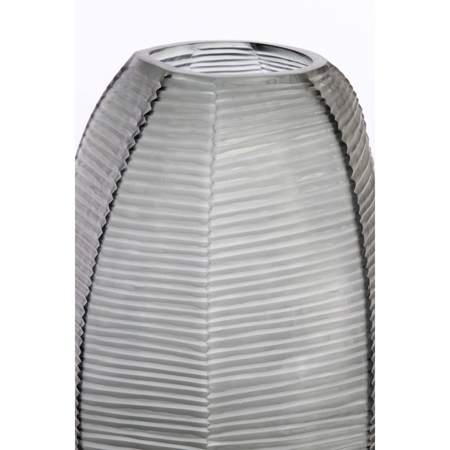 Dekovase Vase MAEVA von Light & Living Blumenvase Bodenvase Ø29x47 cm Rauchglas Grau