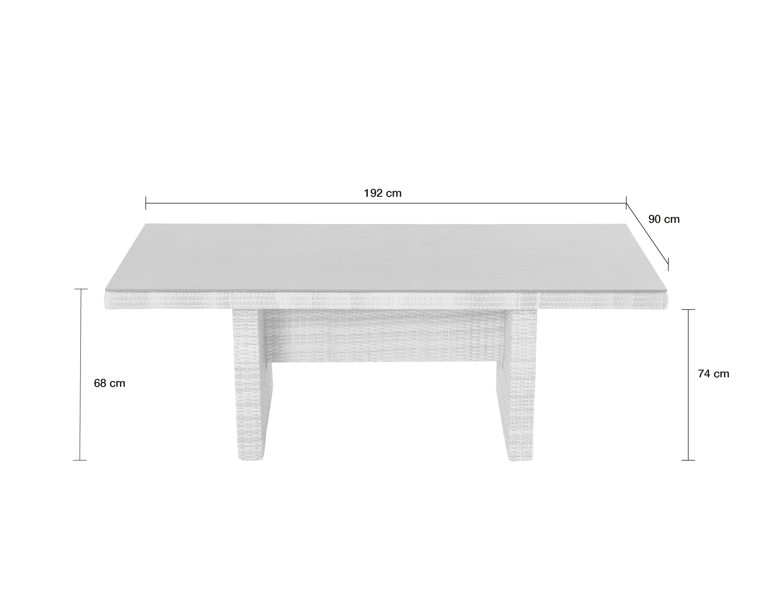 Gartentisch Rio Esstisch Wangentisch Dining Spraystone 192 x 90 cm grau Gartentisch Rio Esstisch Wangentisch Dining Spraystone 192 x 90 cm grau