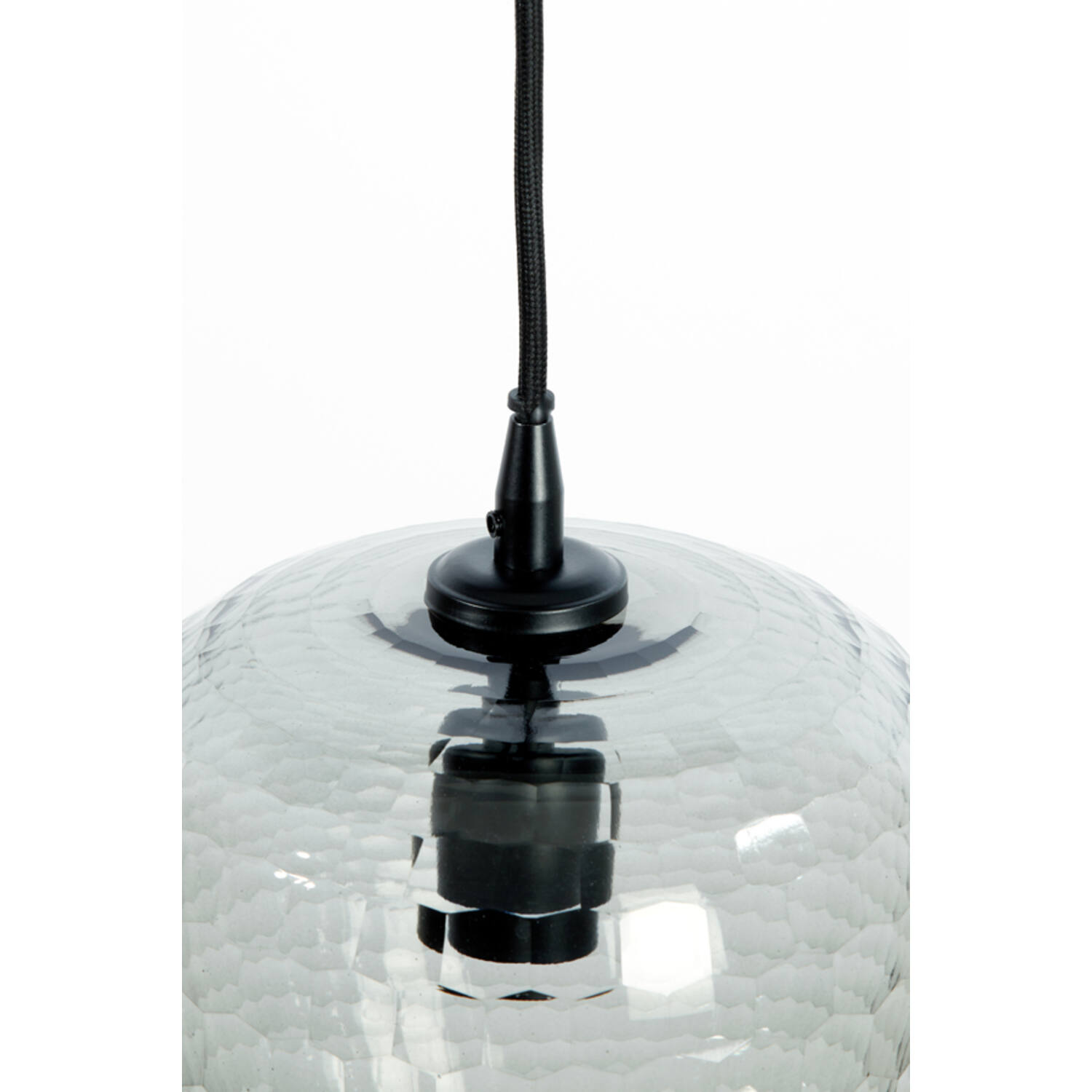 Deckenleuchte Hängeleuchte DANITA von Light & Living Lampe Ø20x26 cm Rauchglas-Schwarz