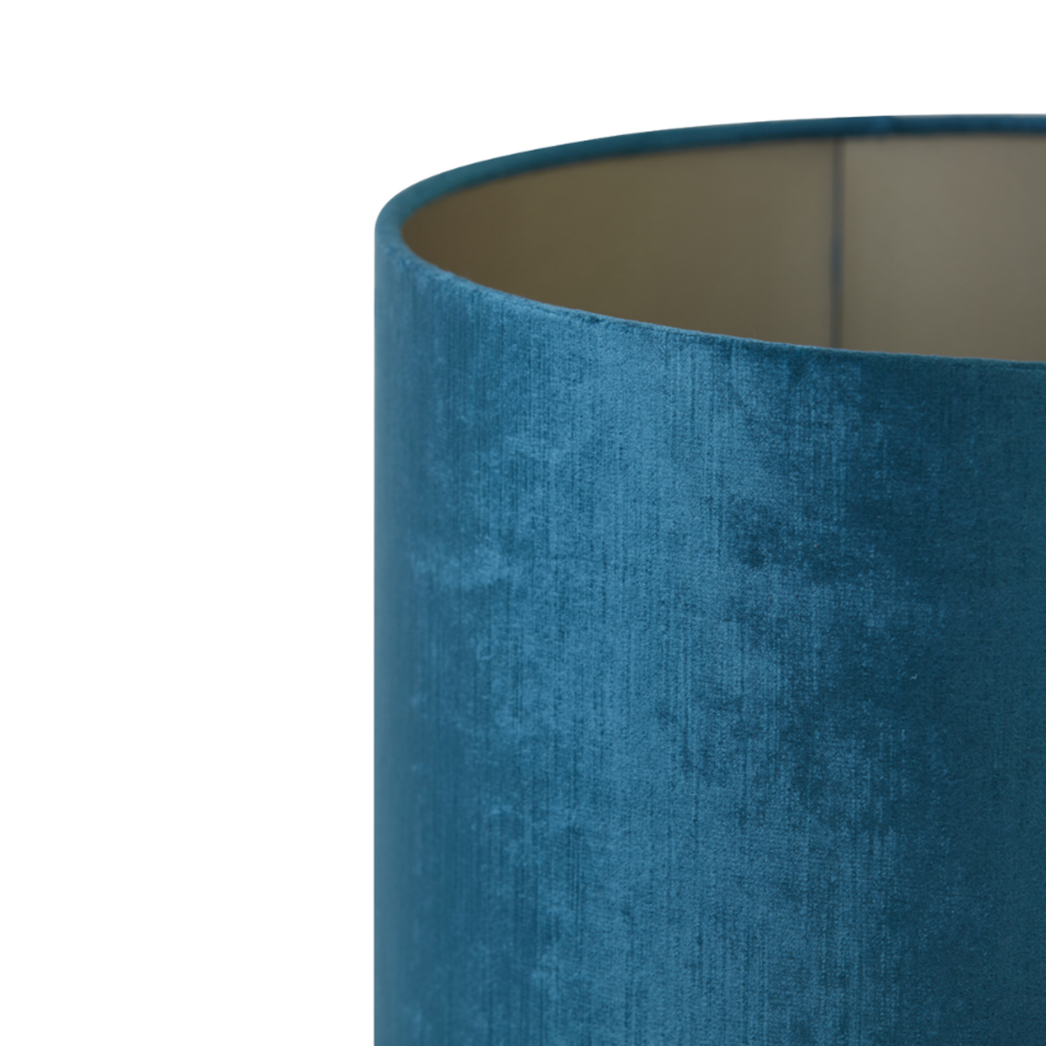 Lampenschirm Zylinder GEMSTONE von Light & Living Samt Petrol Ø20x15 cm