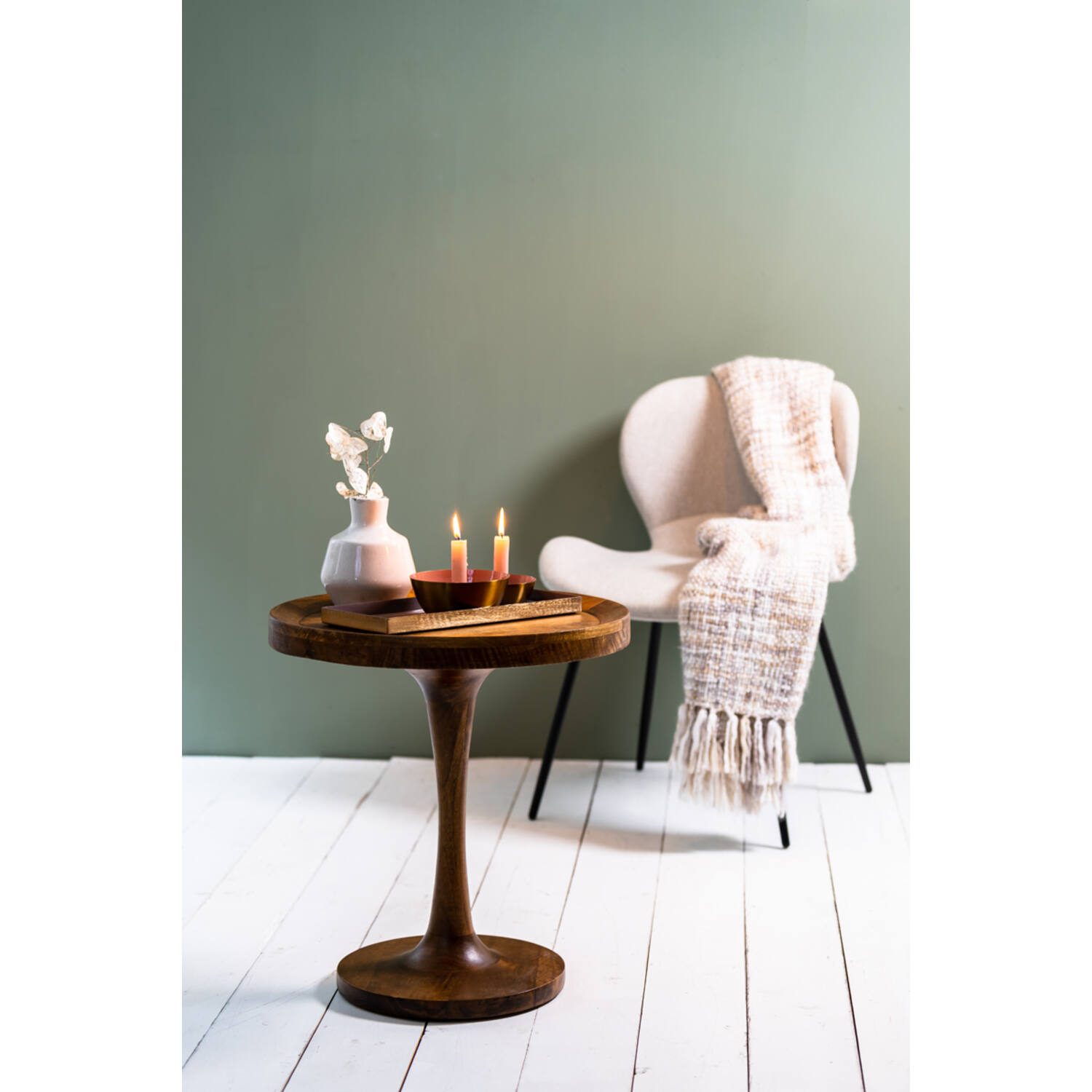 Beistelltisch JOEKON von Light & Living Ø50x53 cm Holz Öl Braun