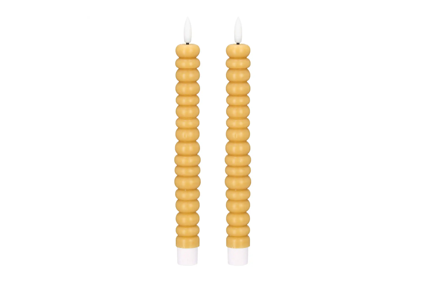0017535-led-stabkerzen-echtwachs-dinnerkerze-ocker_2.jpg LED-Stabkerzen 2er Set Ø2,2x22 cm Dinnerkerze Timer Ocker